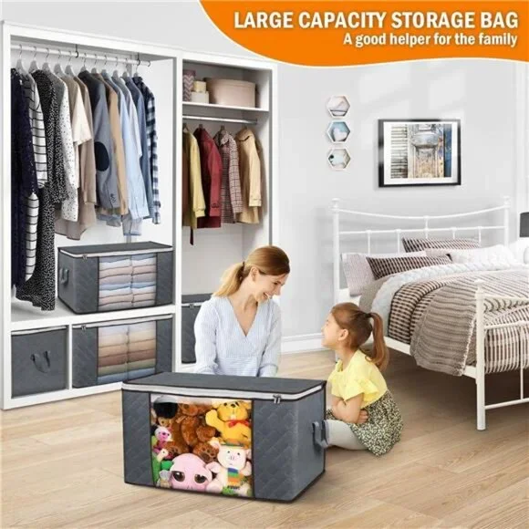 Clothes Storage, Foldable Large Storage Bags, Storage and Organization for Cloth - Picture 4 of 7